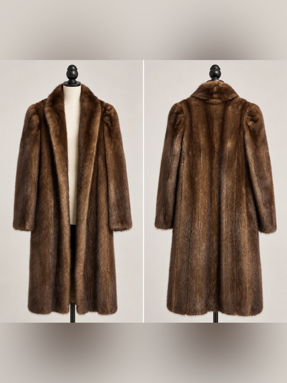 Faberge Brown Full-Length Mink Coat
